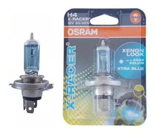 Lâmpada Osram H4 12v 35/35w Super Branca Lanterna Tornado