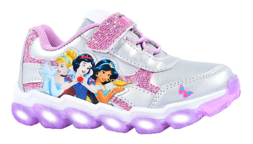 Zapatillas Nena Footy De Princesas Con Luz Led Al Pisar