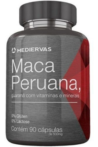 Imagem 1 de 2 de Maca Peruana C/ Guaraná E Vitaminas 90 Caps 500mg Mediervas