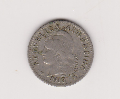 Moneda Argentina 5 Ctvs 1913 Janson 144  Muy Buena + 