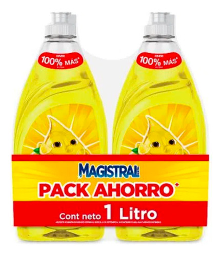 Pack 2 Magistral Lavalozas Concentrado Ultra Limon 500 Ml