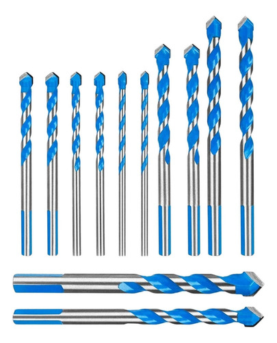 12 Piezas Kit De Taladro Multifuncional Con Punta De Carburo