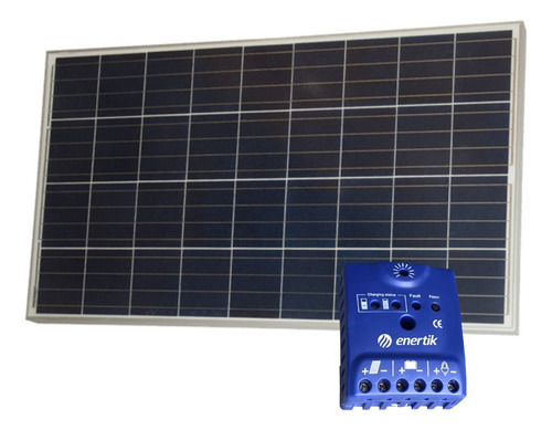 Kit Panel Solar 120w Con Regulador Solar 10a Enertik