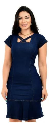 Vestidos jeans sale verao 2019
