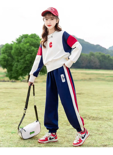 Conjunto De Ropa Deportiva De Moda Para Niñas De Manga Larga