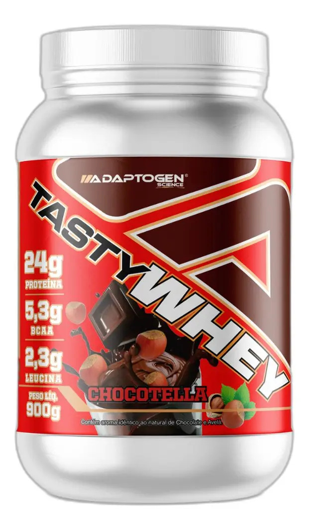 Whey Protein Adaptogen Tasty Concentrado Isolado Chocotella 900g Chocolate