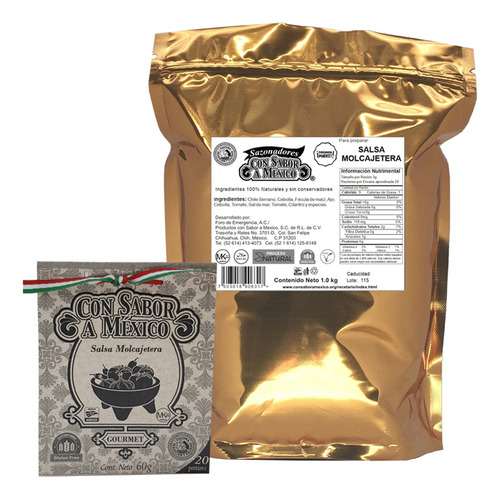 Salsa Molcajetera Deshidratada En Polvo 1kg, 100% Natural