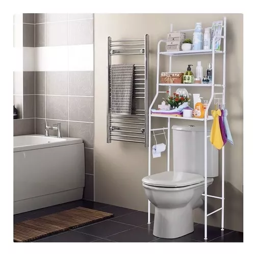 Estante Mueble Organizador Baño 3 Niveles Repisa Nanmao Color Blanco