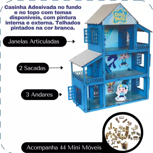 Casinha Wandinha Brinquedo De Madeira Para Bonecas E Móveis