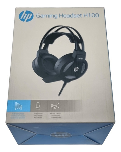 Audifonos Hp Gaming Headset H100 Vol Mic Stereo 3.5mm 2.2mts
