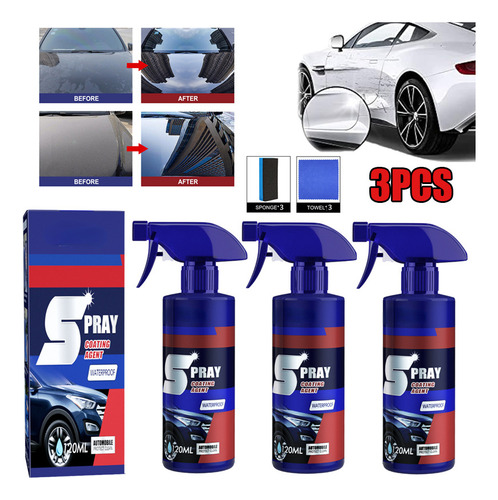 Spray De Revestimiento Quick Car 3 En 1 De Alta Protección,