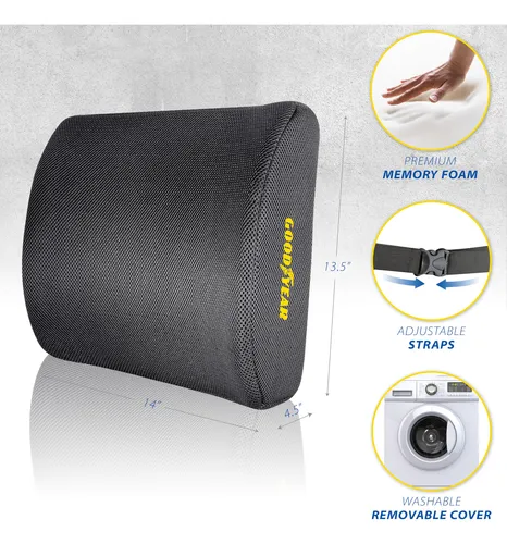 Almohada De Soporte Lumbar Goodyear Gy1003, 100% Espuma Visc
