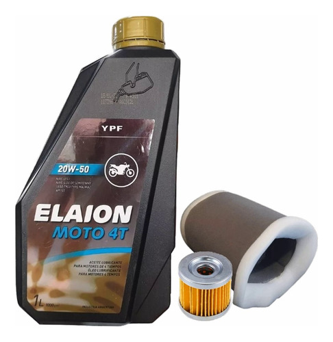 Kit Filtros Suzuki Gn 125 En 125 Aceite Aire + Elaion 20w50