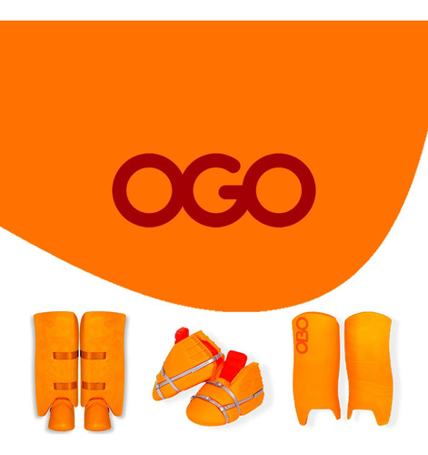 Obo Ogo Manoplas Guantes Par Hockey Arquero Talle S M Naranja
