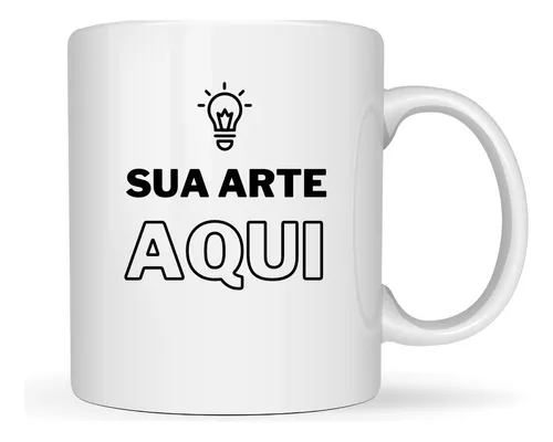 Caneca Branca Personalizada Foto Imagem Logo Arte