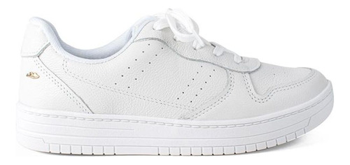 Tênis Couro Conforto Flatform G9371 Branco  Dakota Hospital