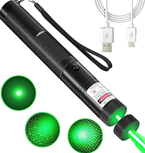 Puntero Láser Verde, Recarga Usb Verde De Alta Potencia De L