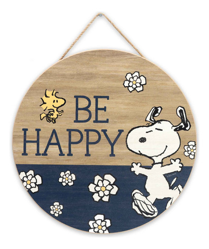 Open Road Brands Peanuts Snoopy Be Happy - Decoracion Redond