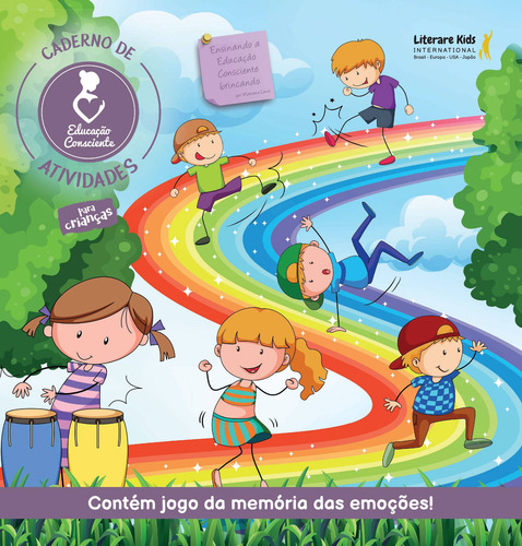 Educação consciente: caderno de atividades para crianças: contém jogo da memória das emoções!, de Lima, Mariana. Editorial Literare Books International Ltda, capa mole em português, 2021