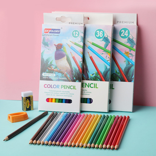 Conjunto De Lápis De Cor De 24 Cores Para Desenhar