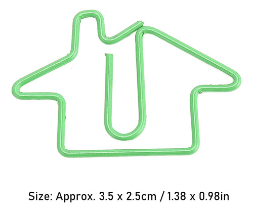 100 Sujetapapeles Con Forma De Casa, Alambre De Hierro