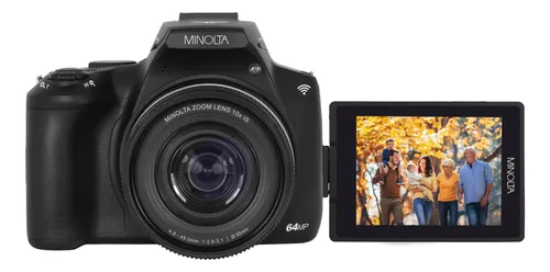 Câmera Minolta Mnb10z 64mp 4k Bridge Zoom 10x Preta Black | Frete