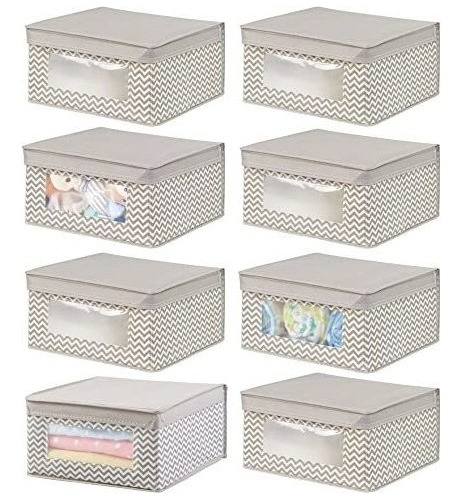 Cajas De Tela Organizadoras Para Closet Con Tapa 8 Pz