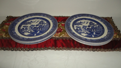 Plato Llano Willow Antiguo Ingles 25cm Impecable Vealo (Usado)