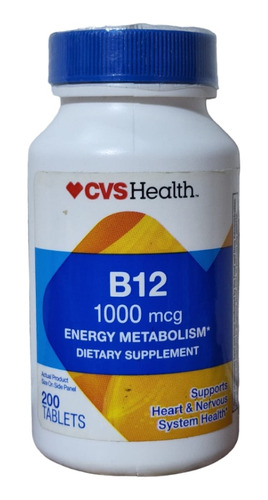 Suplemento Cvs Health Vitamina B12 1000mcg X 200 Tabletas