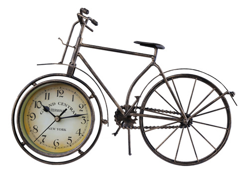 Antique Crafts - Reloj De Escritorio Y Estante Para Biciclet