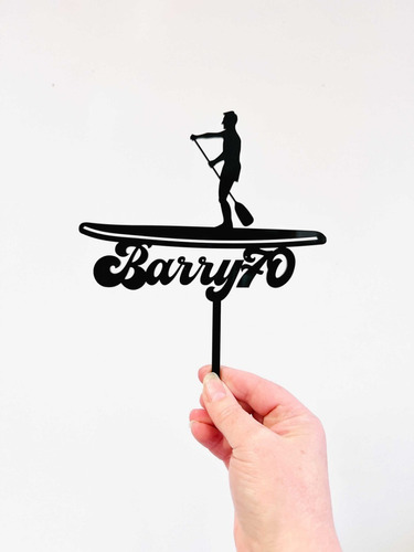 Cake Topper Adorno Torta Cumple Padleboard Sup Personalizado