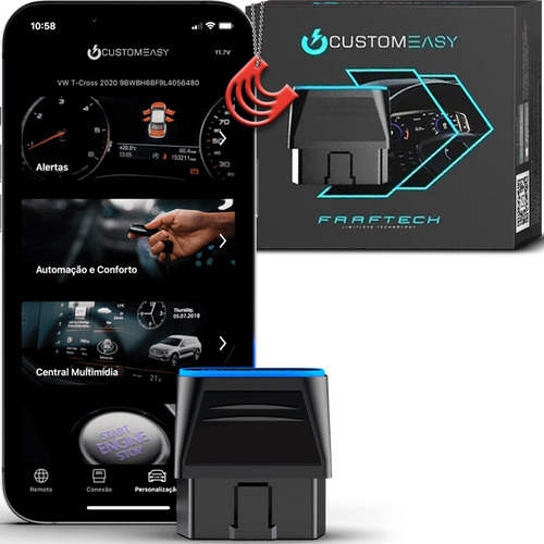 Faaftech Dispositivo Obd-ii Customização  Ft Customeasy