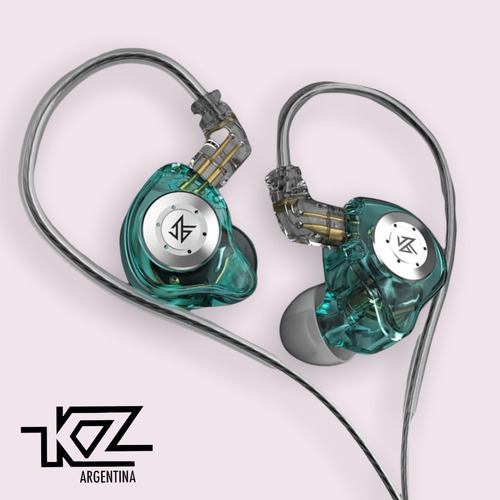 Imagen 2 de 4 de Auriculares In Ear Kz Edx Pro Cable Ofc Sin Microfono Cuotas