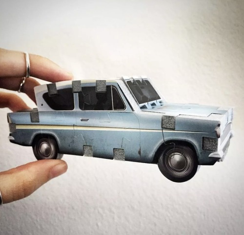 Weasley's Ford Anglia - Harry Potter - Rompecacezas 3d