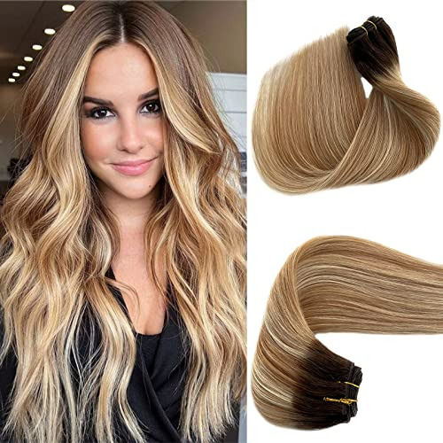 Sew En Extensiones De Pelo Real Pelo Humano 16 Vxy9c