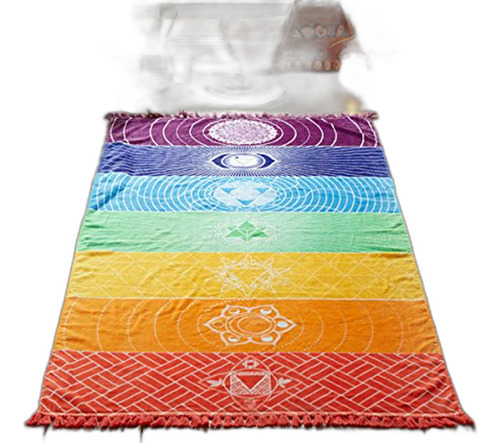 Toalla De Bohemia Individual Arco Iris 7 Chakra Tapestry Man