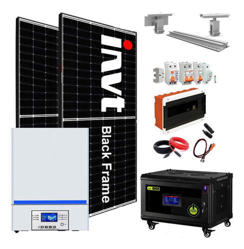 Kit Solar Completo Litio Panel Sharp 450w 13500w/diario T10l