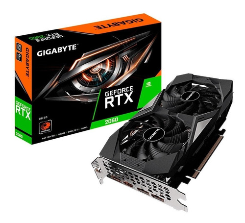 Placa De Vídeo Rtx 2060 D6 6gb Gddr6 Gigabyte Nvidia Geforce