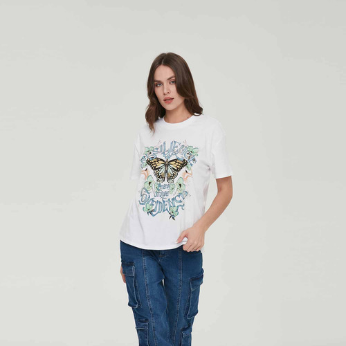 Polera Mujer Oversize Blanco Fashion's Park