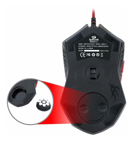 Mouse Gamer Redragon Centrophorus M601