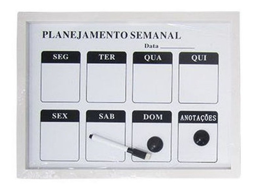 Quadro Lousa Planner Calendario Planejamento Magnetico 24x30