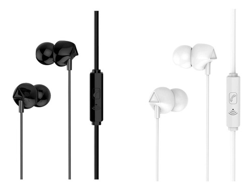 Auricular Golf M25 Manos Libres 3.5mm Blanco Negro