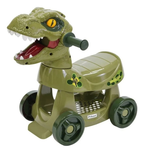 Carrito Montable Prinsel Roller Dinosaurio 1716 Color Verde