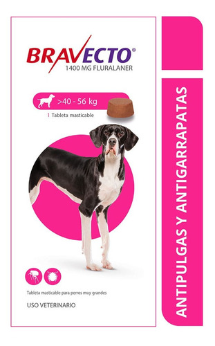 Bravecto Antigarrapata Para Perro De 40 A 56 Kgs 