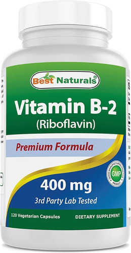Vitamina B2 400 Mg Best Naturals 120 Capsulas 