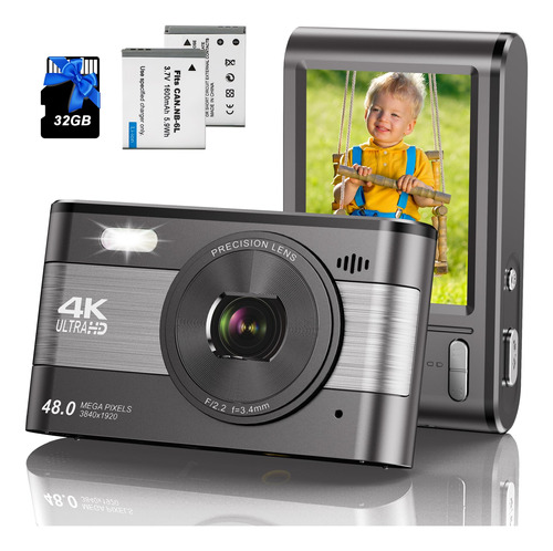 Cámara Digital Compacta 4k Para Fotografía Y Video Cámar.