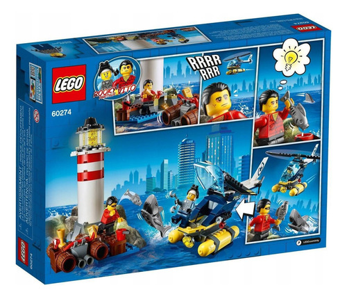 Imagem 3 de 5 de Blocos de montar Lego City Police lighthouse capture 189 peças em caixa