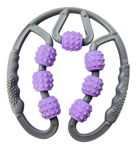 Rodillo Muscular Para Piernas Masajeador 7 Gris Púrpura