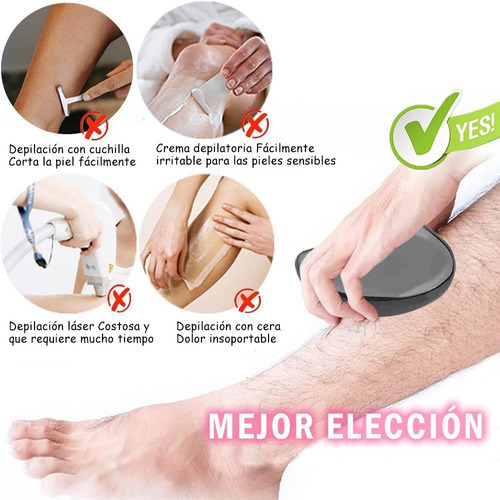 Depiladora de vidro, depiladora, borracha de cabelo, removedor de cor dourada