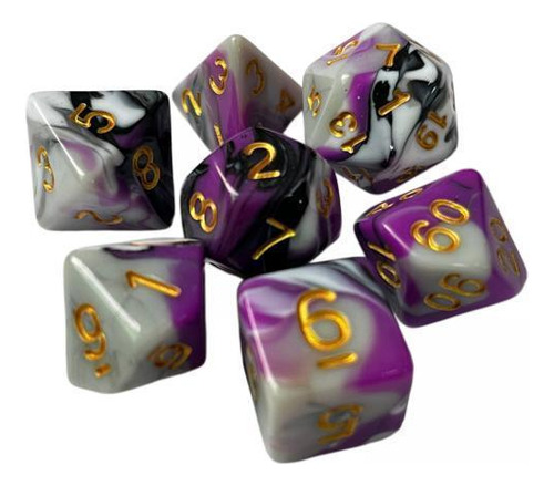 2 Juego De 7 Dados Poliédricos Para Suministros De Fiesta,